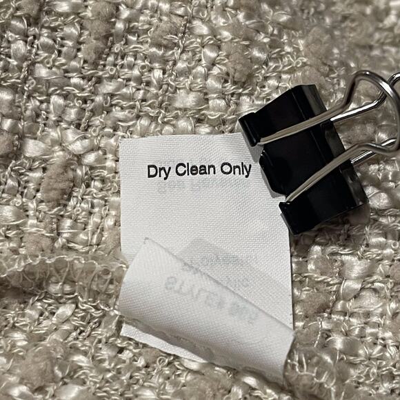 Cabi Womens Cardigan Sweater Jacket Chenille Tweed Open Front Cream Small FD - Picture 5 of 6